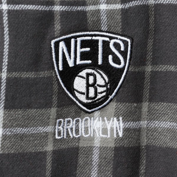 Пижамные штаны Brooklyn Nets Concepts Sport Ultimate Plaid Flannel - Charcoal/Gray