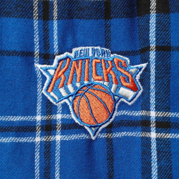 New York Knicks Concepts Sport Blue/Black Ultimate Plaid Flannel Pants