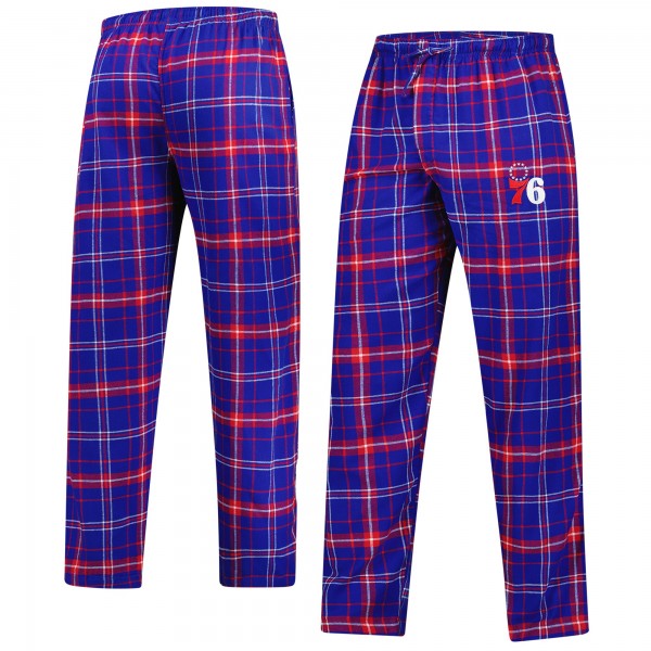 Philadelphia 76ers Concepts Sport Royal/Red Ultimate Plaid Flannel Pants