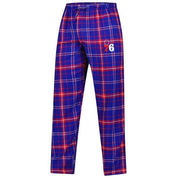 Philadelphia 76ers Concepts Sport Royal/Red Ultimate Plaid Flannel Pants