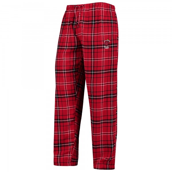 Пижамные штаны Miami Heat Concepts Sport Ultimate Plaid Flannel - Red/Black