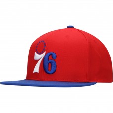 Philadelphia 76ers Mitchell & Ness Essentials Core Two-Tone Basic Snapback Hat - Red/Royal