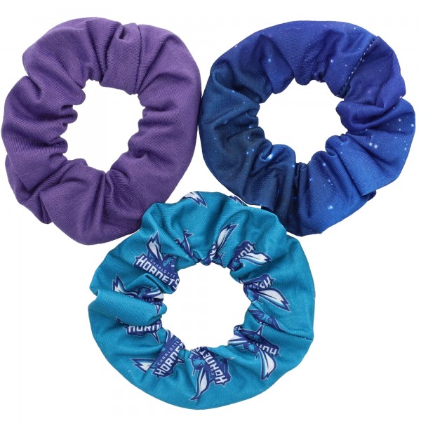 Charlotte Hornets Womens 3-Pack Zipper Scrunchie Set