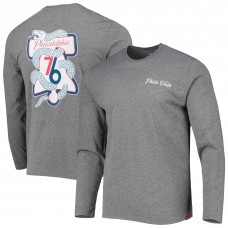 Футболка с длинным рукавом Philadelphia 76ers Sportiqe Unisex Phila Unite Comfy Tri-Blend - Heather Gray