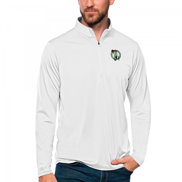 Кофта на короткой молнии Boston Celtics Antigua Tribute - White