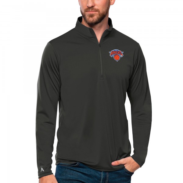 Кофта на короткой молнии New York Knicks Antigua Tribute - Charcoal