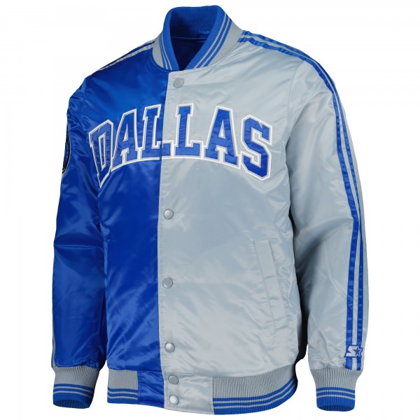Куртка на кнопках Dallas Mavericks Starter Fast Break Satin - Royal/Gray
