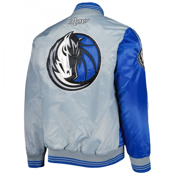 Куртка на кнопках Dallas Mavericks Starter Fast Break Satin - Royal/Gray