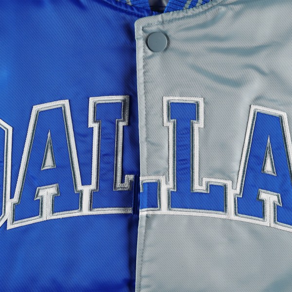 Куртка на кнопках Dallas Mavericks Starter Fast Break Satin - Royal/Gray