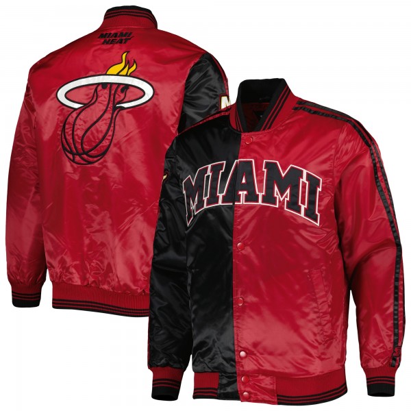 Куртка на кнопках Miami Heat Starter Fast Break Satin - Black/Red