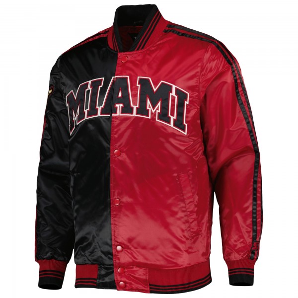 Куртка на кнопках Miami Heat Starter Fast Break Satin - Black/Red