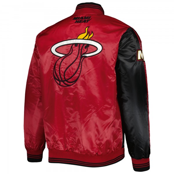 Куртка на кнопках Miami Heat Starter Fast Break Satin - Black/Red