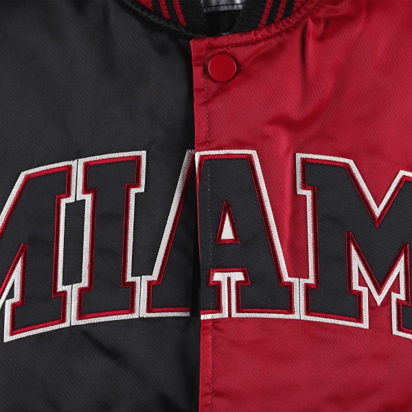 Куртка на кнопках Miami Heat Starter Fast Break Satin - Black/Red