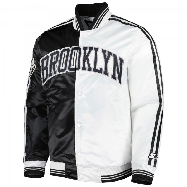 Куртка на кнопках Brooklyn Nets Starter Fast Break Satin - Black/White