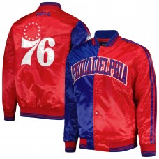 Куртка на кнопках Philadelphia 76ers Starter Fast Break Satin - Royal/Red