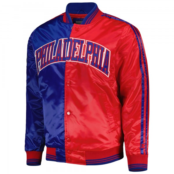Куртка на кнопках Philadelphia 76ers Starter Fast Break Satin - Royal/Red