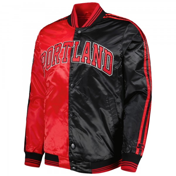 Куртка на кнопках Portland Trail Blazers Starter Fast Break Satin - Red/Black
