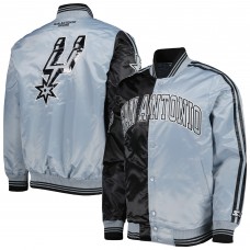 Куртка на кнопках San Antonio Spurs Starter Fast Break Satin - Black/Silver