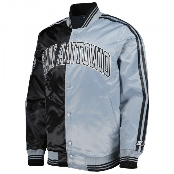 Куртка на кнопках San Antonio Spurs Starter Fast Break Satin - Black/Silver