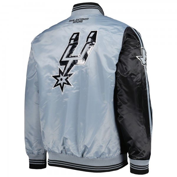 Куртка на кнопках San Antonio Spurs Starter Fast Break Satin - Black/Silver