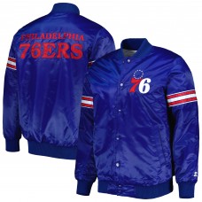 Куртка на кнопках Philadelphia 76ers Starter Pick & Roll Satin Varsity - Royal