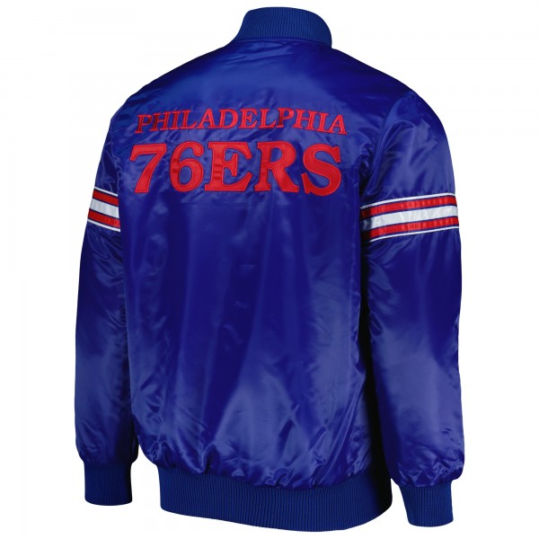 Куртка на кнопках Philadelphia 76ers Starter Pick & Roll Satin Varsity - Royal