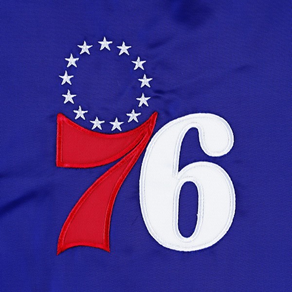 Куртка на кнопках Philadelphia 76ers Starter Pick & Roll Satin Varsity - Royal