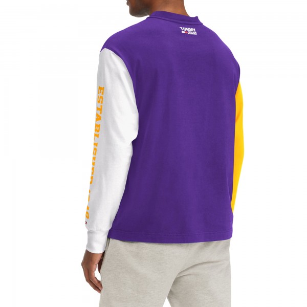 Футболка с длинным рукавом Los Angeles Lakers Tommy Jeans Richie Color Block - Purple