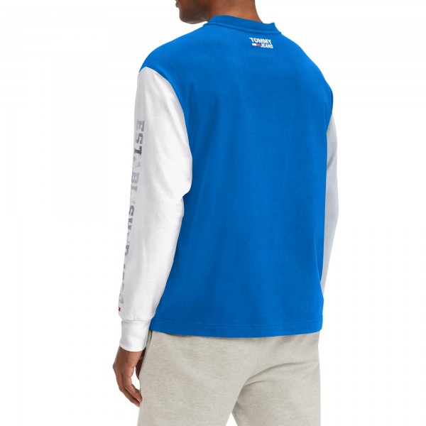 Футболка с длинным рукавом Dallas Mavericks Tommy Jeans Richie Color Block - Royal