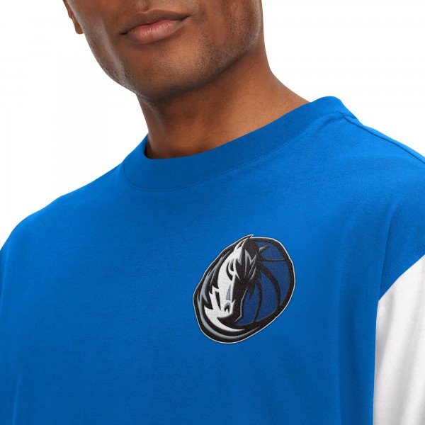 Футболка с длинным рукавом Dallas Mavericks Tommy Jeans Richie Color Block - Royal