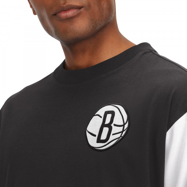 Футболка с длинным рукавом Brooklyn Nets Tommy Jeans Black Richie Color Block