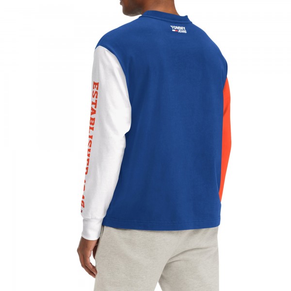 Футболка с длинным рукавом New York Knicks Tommy Jeans Richie Color Block - Royal