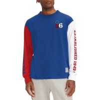 Футболка с длинным рукавом Philadelphia 76ers Tommy Jeans Richie Color Block - Royal