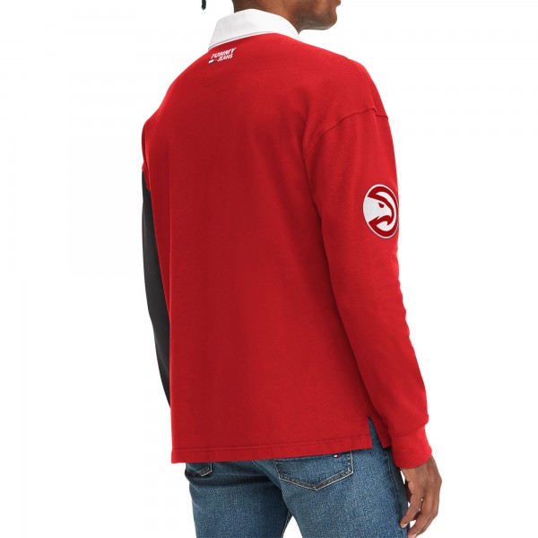 Футболка с длинным рукавом Atlanta Hawks Tommy Jeans Ronnie Rugby - Red/Black