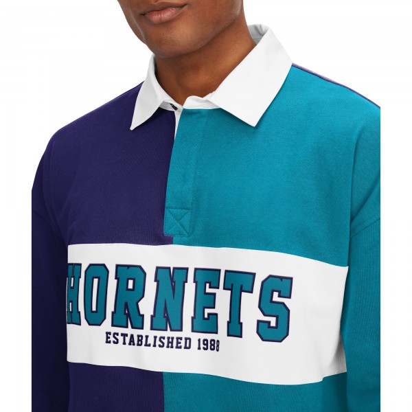 Футболка с длинным рукавом Charlotte Hornets Tommy Jeans Ronnie Rugby - Purple/Teal