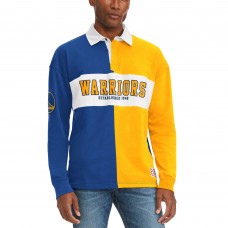 Golden State Warriors Tommy Jeans Ronnie Rugby Long Sleeve T-Shirt - Royal/Yellow