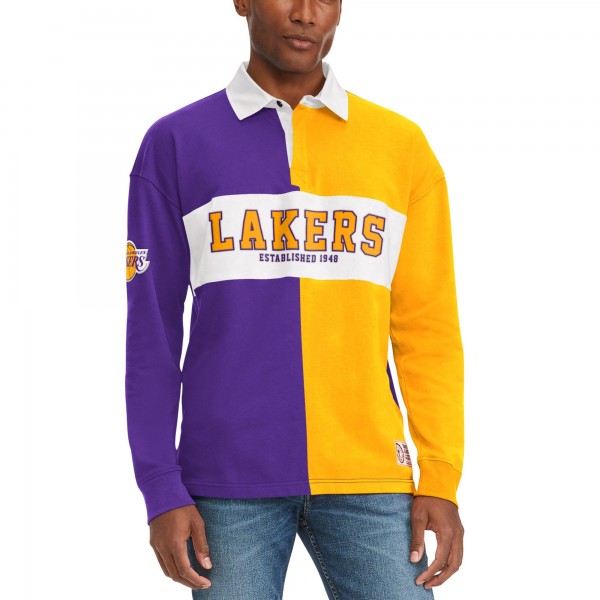 Футболка с длинным рукавом Los Angeles Lakers Tommy Jeans Ronnie Rugby - Purple/Gold