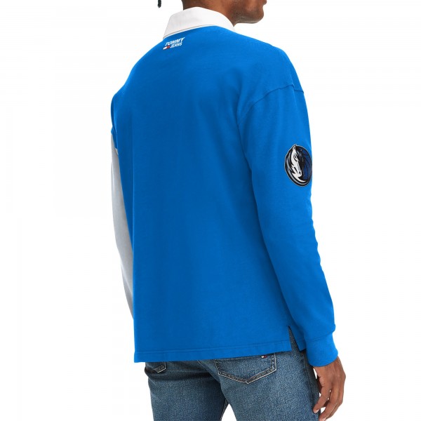 Футболка с длинным рукавом Dallas Mavericks Tommy Jeans Ronnie Rugby - Royal/Gray