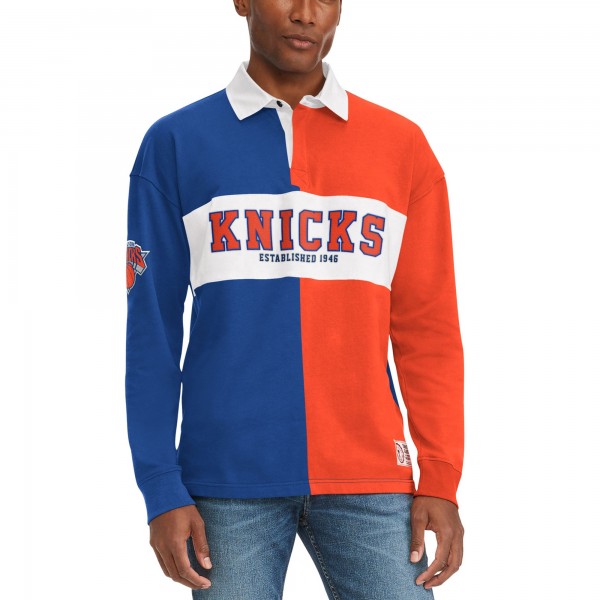 Футболка с длинным рукавом New York Knicks Tommy Jeans Ronnie Rugby - Royal/Orange