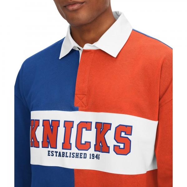 Футболка с длинным рукавом New York Knicks Tommy Jeans Ronnie Rugby - Royal/Orange