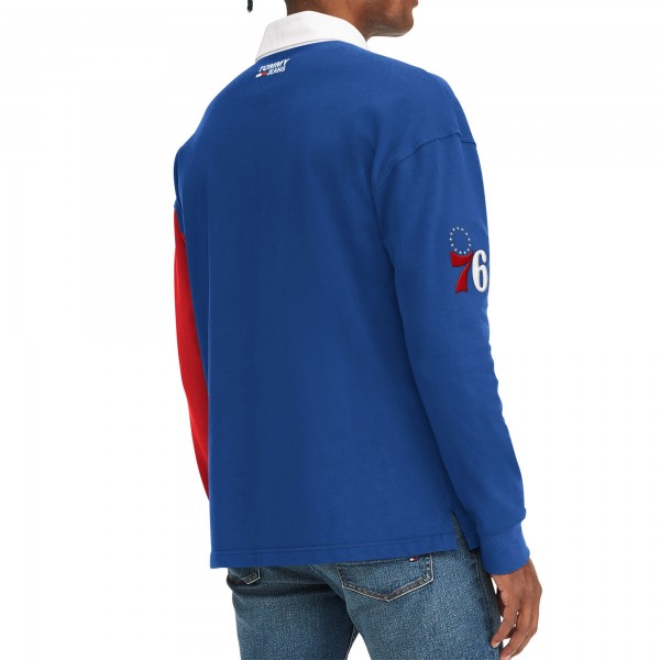 Футболка с длинным рукавом Philadelphia 76ers Tommy Jeans Ronnie Rugby - Royal/Red