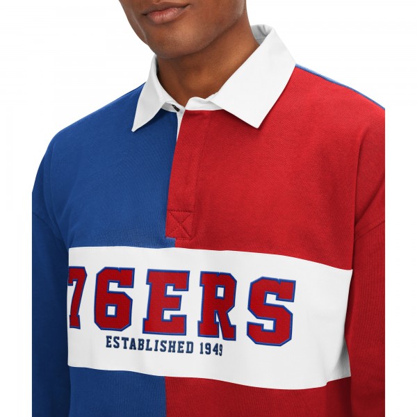 Футболка с длинным рукавом Philadelphia 76ers Tommy Jeans Ronnie Rugby - Royal/Red