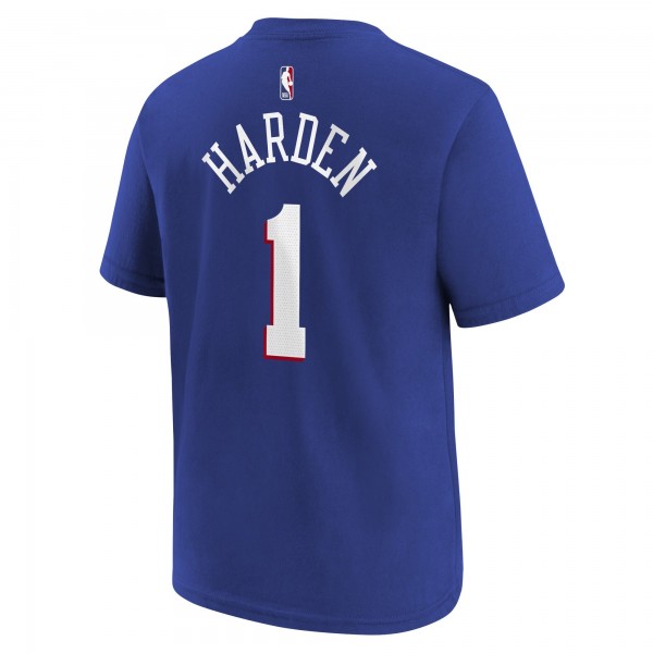 Именная футболка James Harden Philadelphia 76ers Nike Youth Performance - Royal