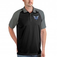 Поло Charlotte Hornets Antigua Nova Raglan - Black