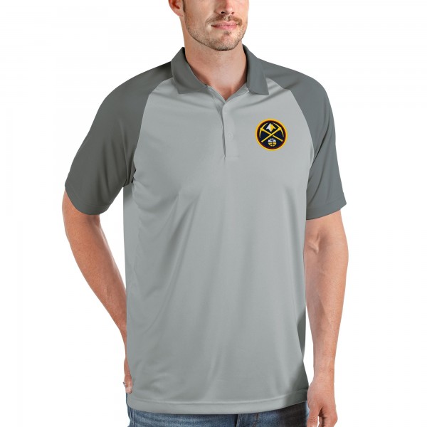 Поло Denver Nuggets Antigua Nova Raglan - Gray