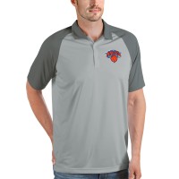 Поло New York Knicks Antigua Nova Raglan - Gray
