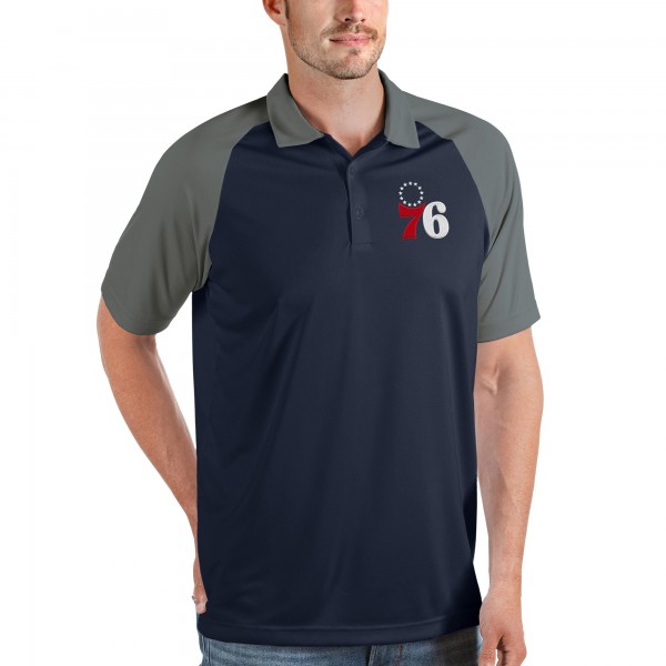 Поло Philadelphia 76ers Antigua Nova Raglan - Navy