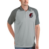 Поло Portland Trail Blazers Antigua Nova Raglan - Gray