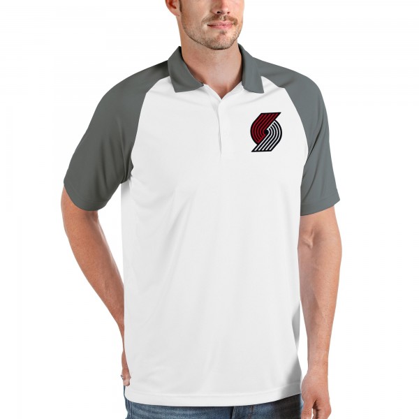 Поло Portland Trail Blazers Antigua Nova Raglan - White
