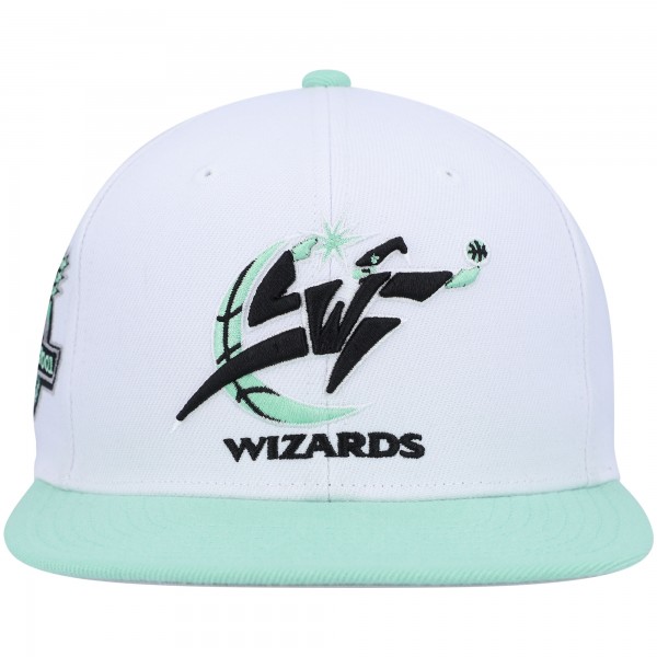 Бейсболка Washington Wizards Mitchell & Ness Hardwood Classics 2001 NBA All-Star Game Pure Platinum - White